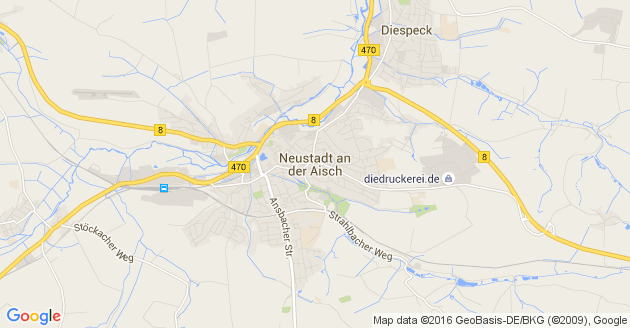 Karte Neustadt an der Aisch