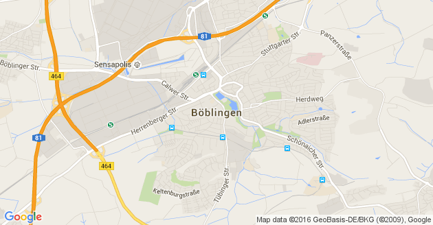 Karte Böblingen