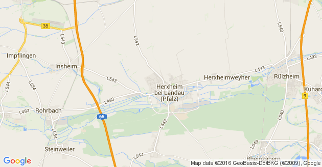 Karte Herxheimweyher bei Landau in der Pfalz