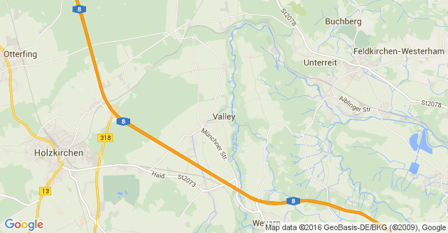 Karte Valley in Oberbayern