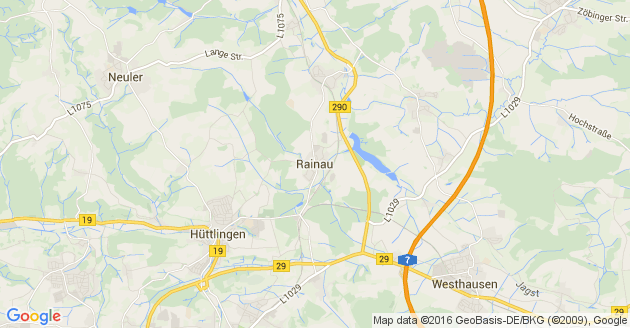 Karte Rainau in Württemberg