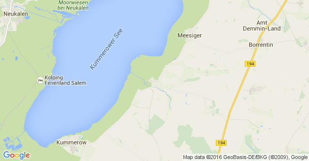 Karte Sommersdorf bei Demmin