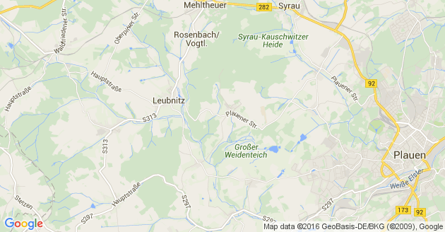 Karte Reuth bei Plauen