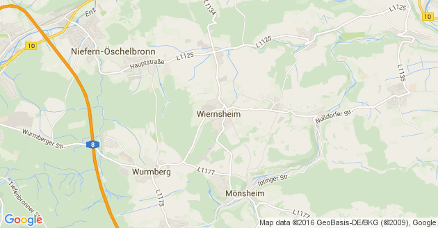 Karte Wiernsheim