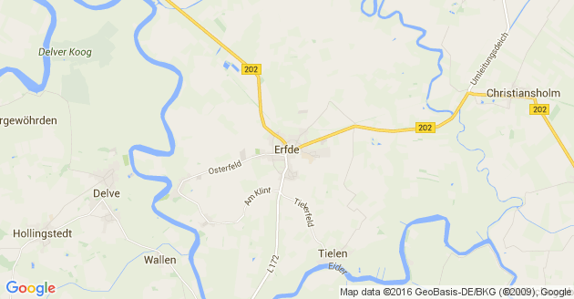Karte Tielen bei Erfde