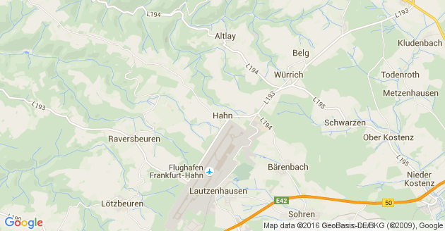 Karte Hahn im Hunsrück