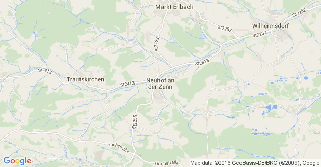 Karte Neuhof an der Zenn