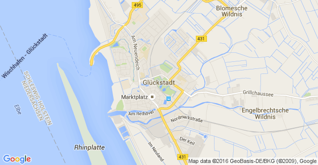 Karte Glückstadt