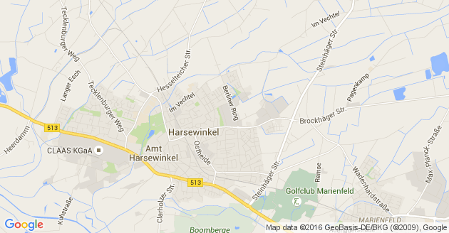 Karte Halle in Westfalen