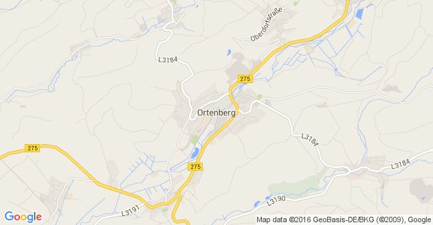 Karte Ortenberg in Hessen    