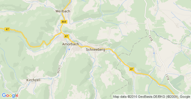 Karte Schneeberg in Unterfranken