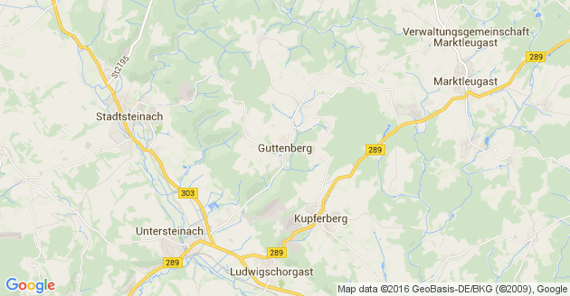 Karte Guttenberg in Oberfranken