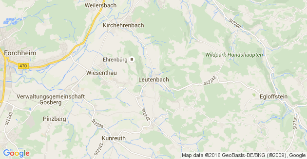 Karte Leutenbach in Oberfranken