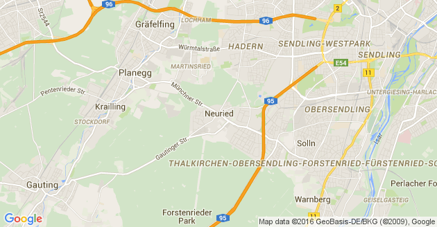 Karte Neuried Kreis München