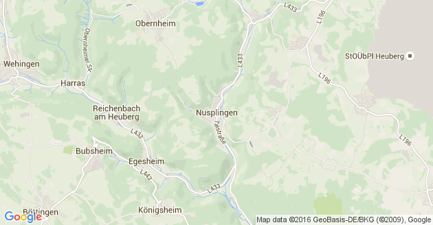 Karte Nusplingen in Württemberg