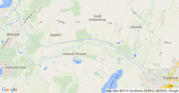 Karte Tarnow bei Bützow