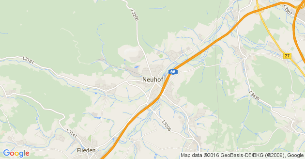 Karte Neuhof Kreis Fulda