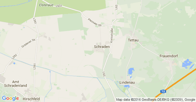 Karte Schraden bei Elsterwerda