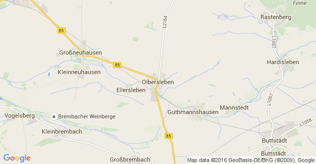 Karte Olbersleben Kreis Sömmerda