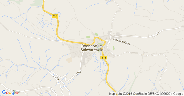Karte Bonndorf im Schwarzwald