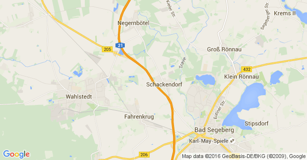 Karte Schackendorf bei Bad Segeberg