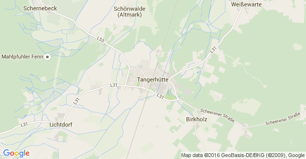 Karte Tangerhütte