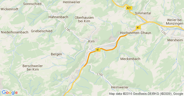 Karte Meckenbach Kreis Birkenfeld an der Nahe