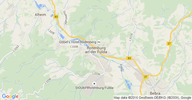 Karte Rotenburg an der Fulda