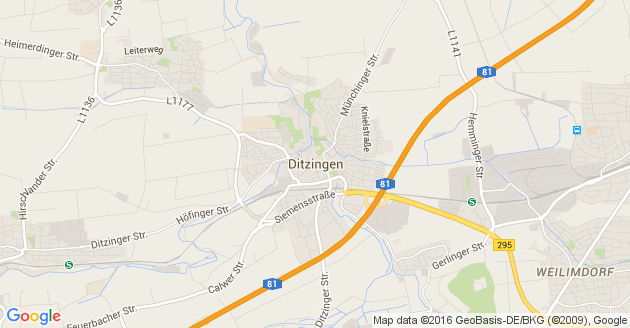 Karte Ditzingen