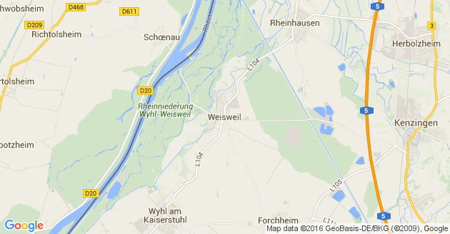 Karte Weisweil im Breisgau