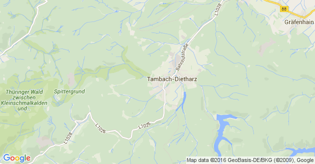 Karte Tambach Dietharz im Thüringer Wald