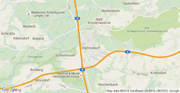 Karte Tautenhain bei Hermsdorf in Thüringen