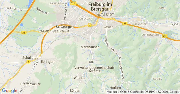 Karte Merzhausen im Breisgau