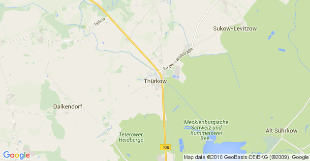 Karte Thürkow