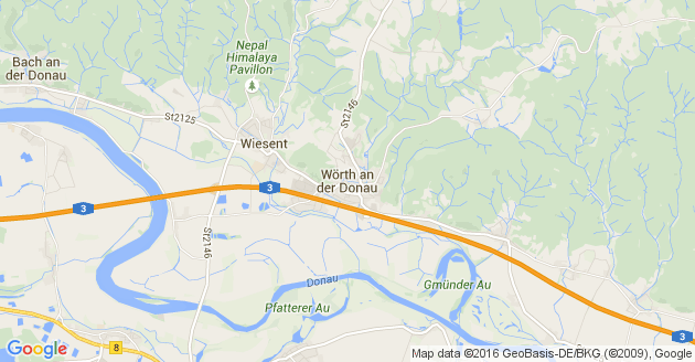 Karte Wörth an der Donau