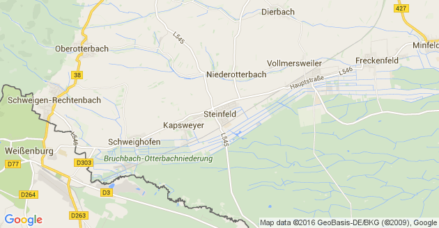 Karte Steinfeld in der Pfalz