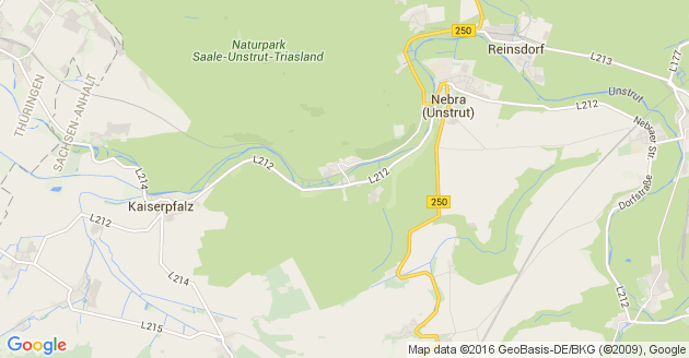 Karte Nebra an der Unstrut