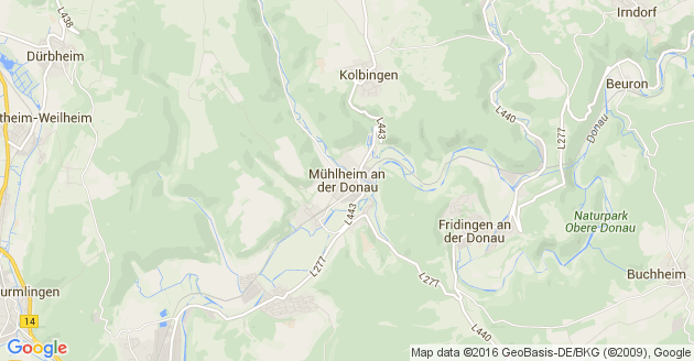 Karte Mühlheim an der Donau
