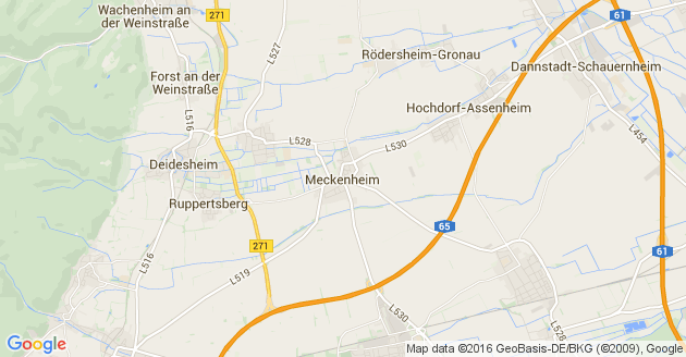 Karte Meckenheim in der Pfalz