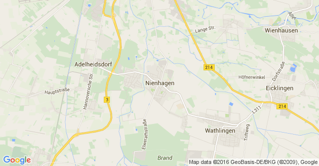 Karte Nienhagen bei Celle