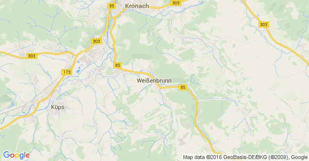 Karte Weißenbrunn Kreis Kronach