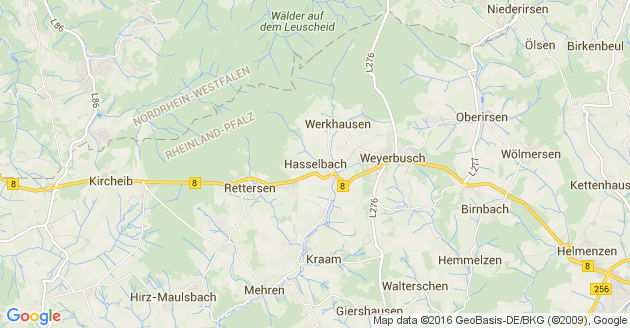 Karte Hasselbach im Westerwald