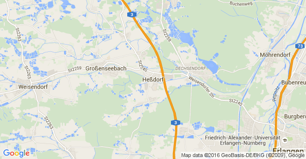 Karte Heßdorf in Mittelfranken