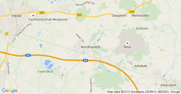 Karte Nordhastedt