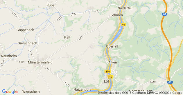 Karte Lehmen an der Mosel