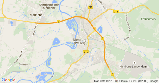 Karte Nienburg an der Weser