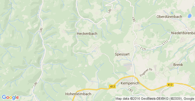 Karte Spessart in der Eifel