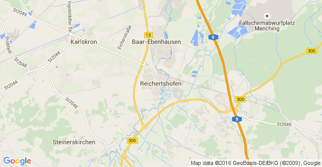 Karte Reichertshofen in Oberbayern