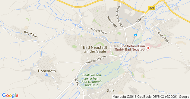 Karte Bad Neustadt an der Saale
