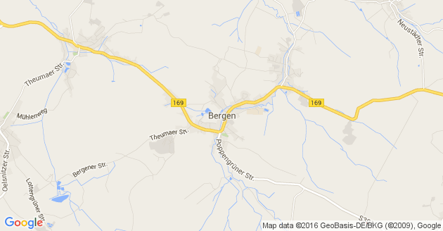 Karte Bergen im Vogtland